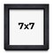 7x7 Shadow Box 1" Depth Picture Frame with UV-Resistant Acrylic & Acid Free Backing, Available in 3 Finishes - Black, Grey, White